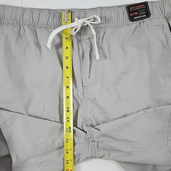 NWT West 49 Men's Mid Length Above Knee Cotton Stretch Shorts Grey Size XL - Picture 13 of 14
